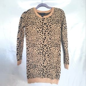 INC Sparkly Leopard Sweater Dress